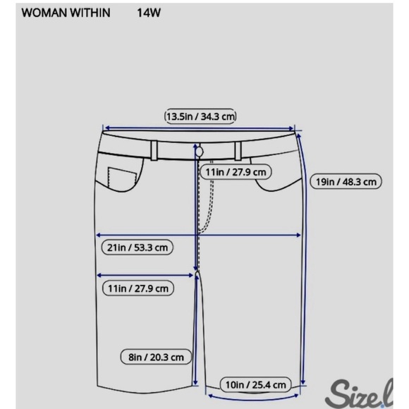 Woman Within Women’s Long Shorts Plus Sz 14W Bright Yellow Elastic Waist Pockets - Picture 8 of 8